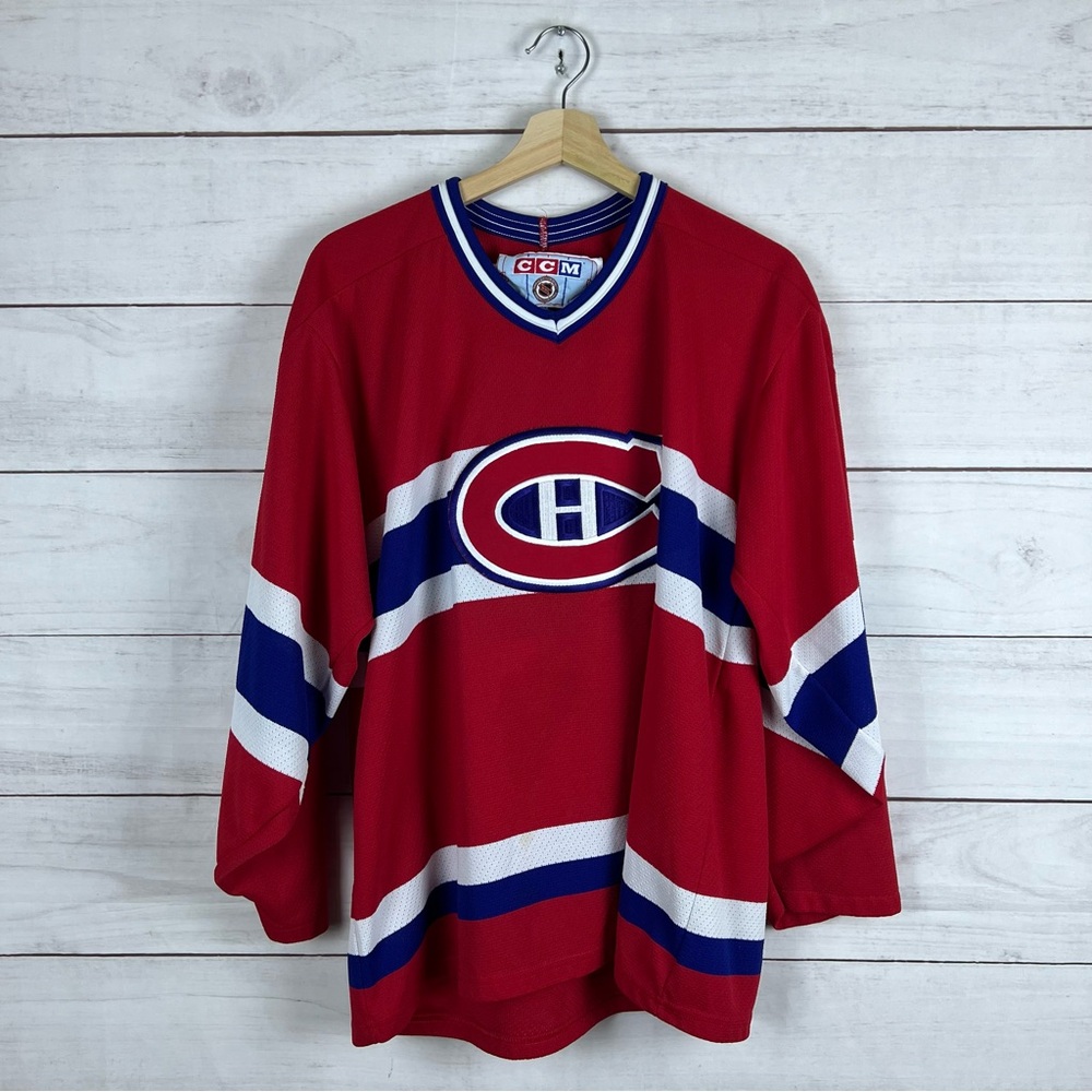 CCM Red Blue White Montreal Canadiens Hockey Jersey
